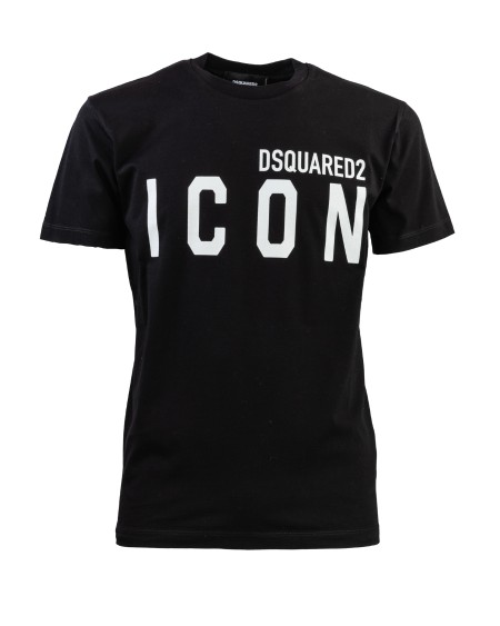 Shop DSQUARED2 Saldi T-shirt: Dsquared2 "Be Icon" t-shirt.
T-shirt girocollo in jersey di cotone.
Vestibilità slim.
Stampa lettering "DSQUARED2 ICON" sul davanti.
Composizione: 100% Cotone.
Fabbricato in Italia.. GC0003 S23009-980